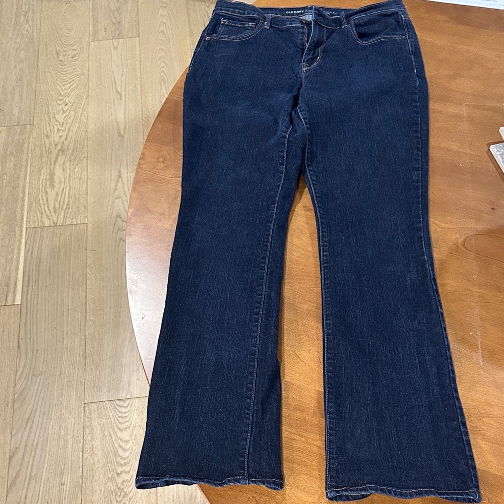Old Navy Women's Deep Indigo Flare Jeans